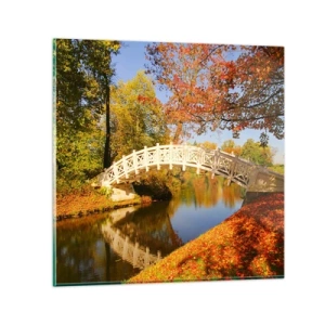 Obraz na szkle - Na białym mostku westchnień - 30x30 cm