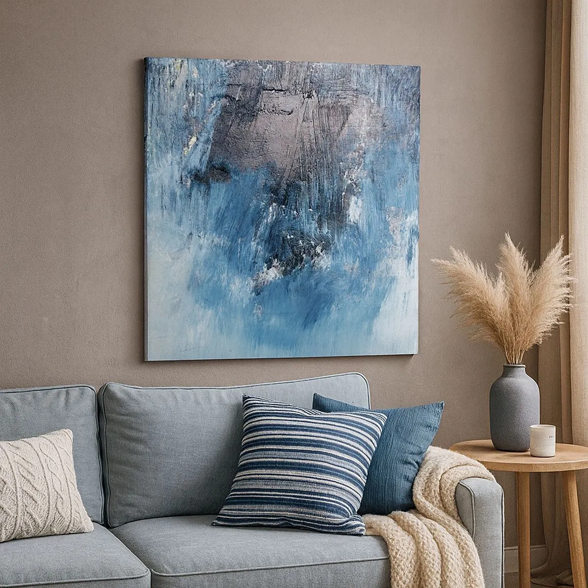 Obraz na płótnie - Błękitna rapsodia - 30x30 cm