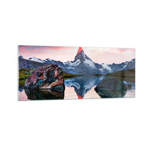 Obraz na szkle - Serce gór jest gorące - 100x40 cm