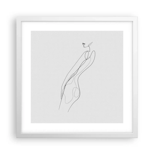 Plakat w białej ramie - Zaledwie obietnica - 40x40 cm