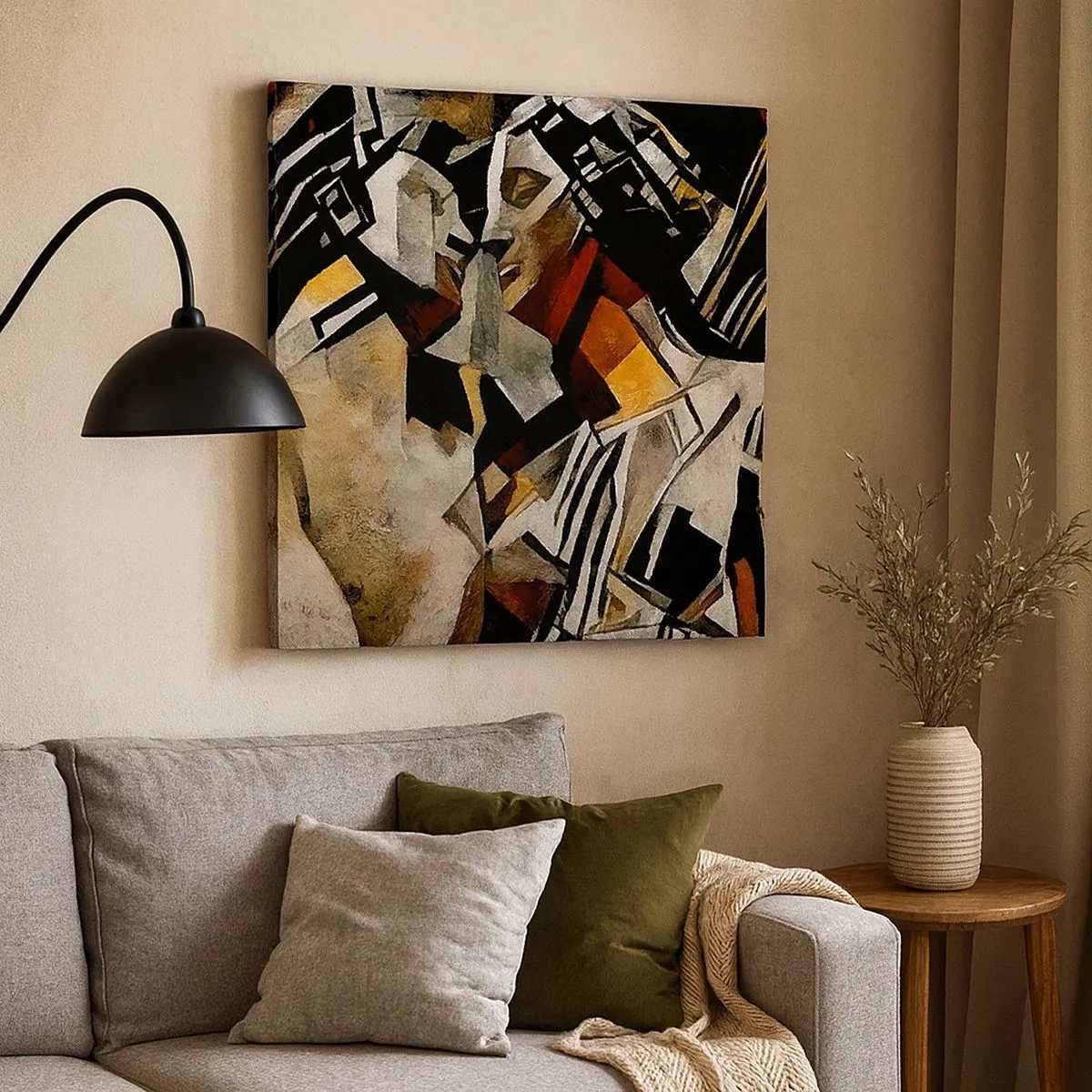 Obraz na płótnie - Posągowy pocałunek - 30x30 cm