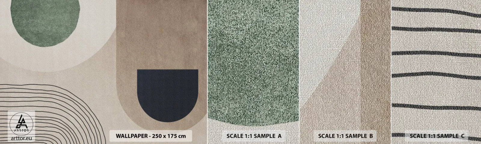 Fototapeta Próbka Premium Canvas - Łagodność owalu - Minimalizm, Sztuka, Abstrakcja - 100x30 cm