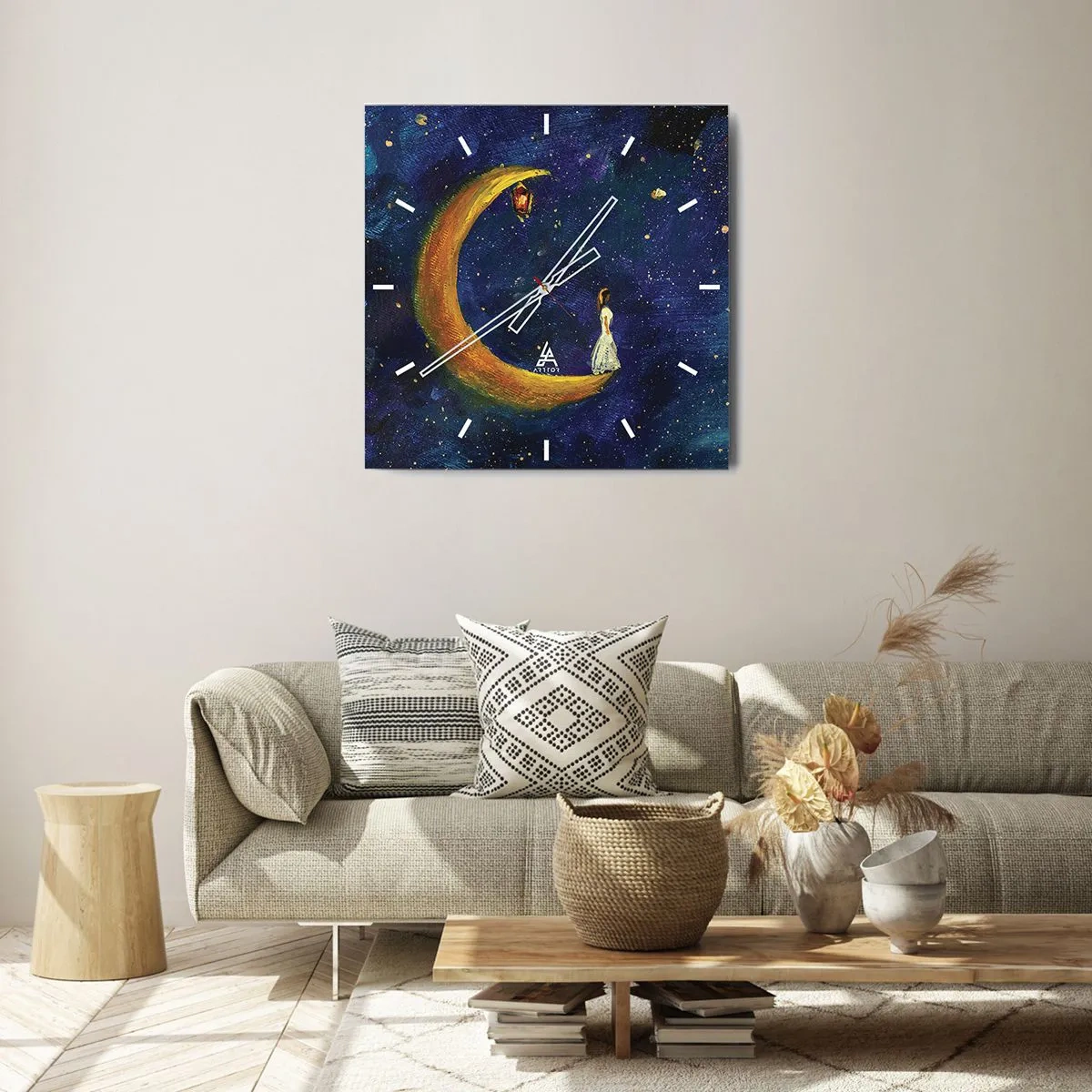 Zegar ścienny - Wołanie świata - 40x40 cm