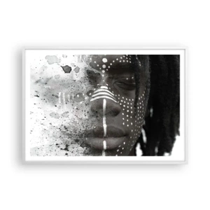 Plakat w białej ramie - Odkryj pierwotnego ducha - 100x70 cm