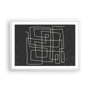 Plakat w białej ramie - Nie taki prosty - 70x50 cm