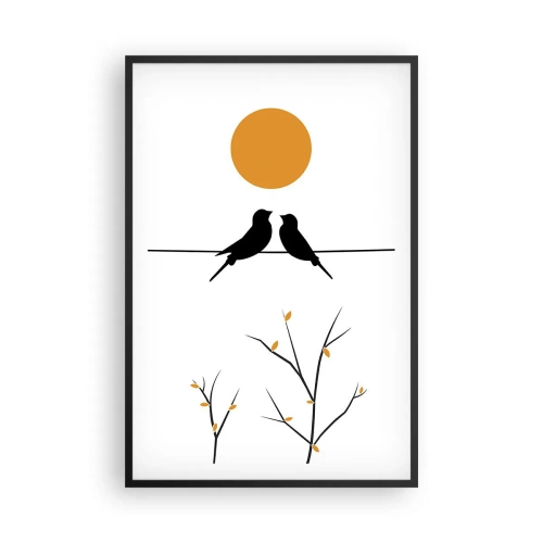 Plakat w czarnej ramie - Słowiczy wieczór - 61x91 cm