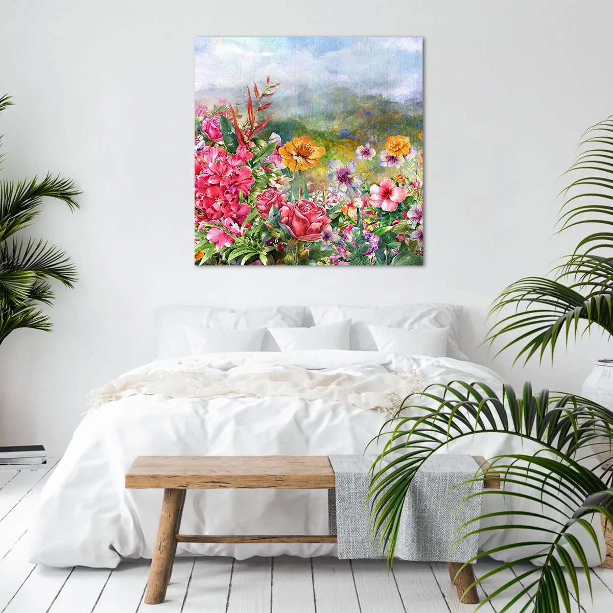 Obraz na płótnie - Ogród, który oszalał - 40x40 cm