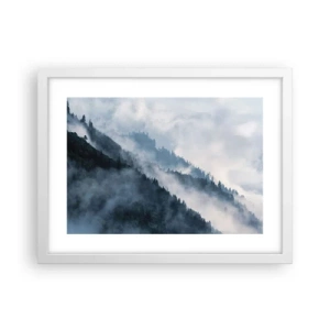 Plakat w białej ramie - Mistyka gór - 40x30 cm