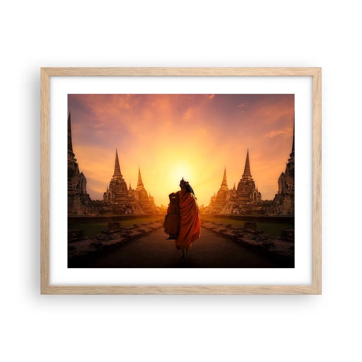 Plakat w ramie jasny dąb - W spokoju przez wieczność - 50x40 cm