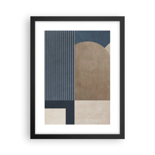Plakat w czarnej ramie - Kompozycja prostoty i krągłości - 30x40 cm