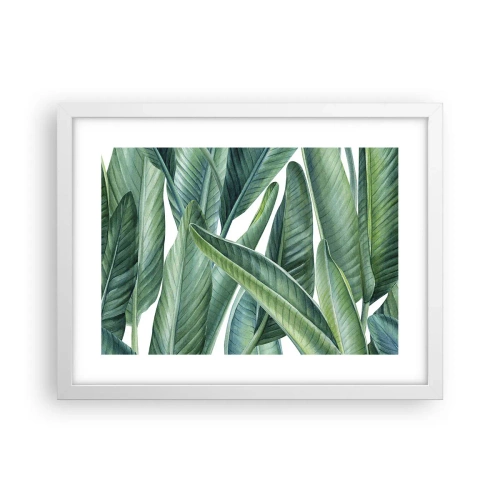 Plakat w białej ramie - Zieleń sama w sobie - 40x30 cm