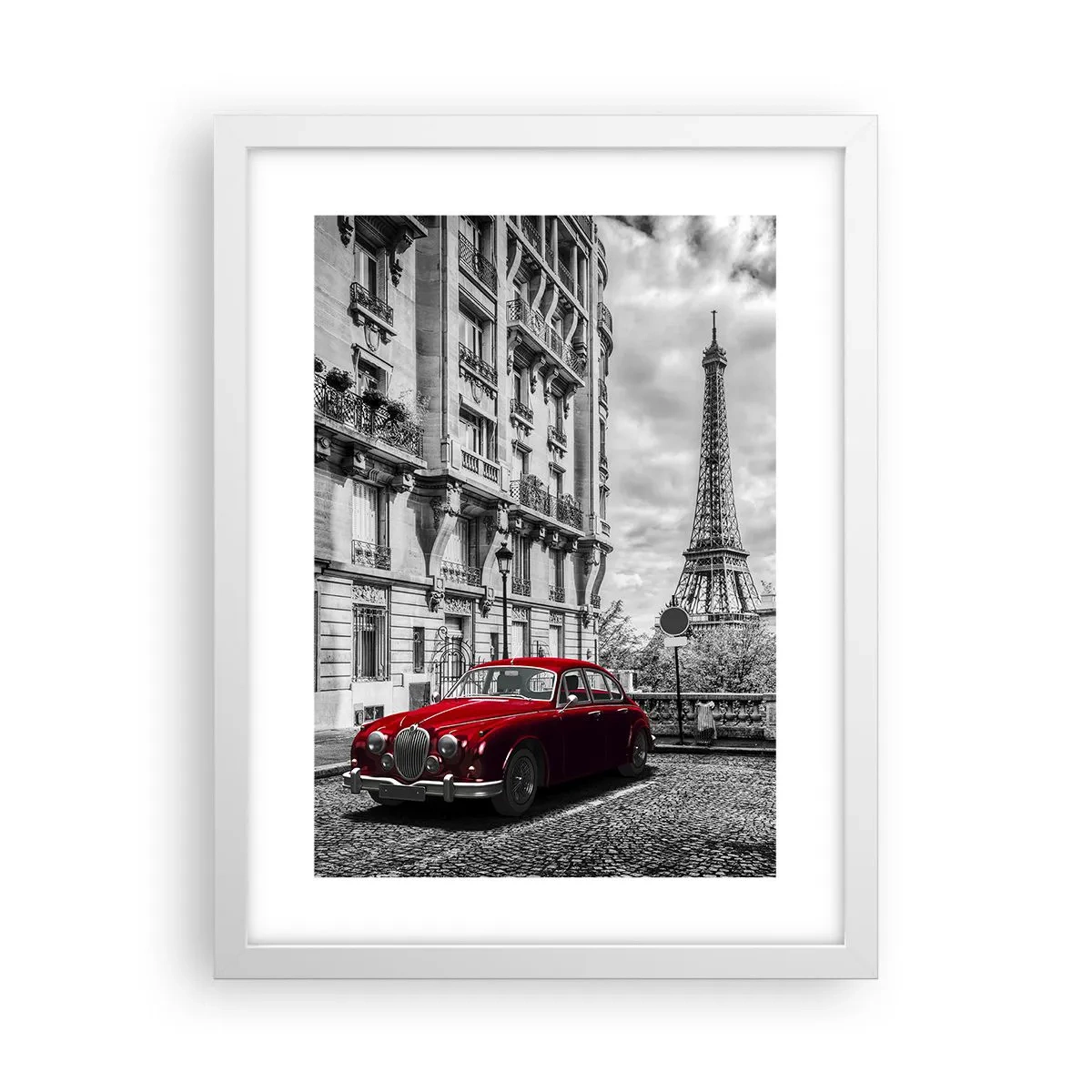 Plakat w białej ramie - Drapieżnik w mieście - 30x40 cm