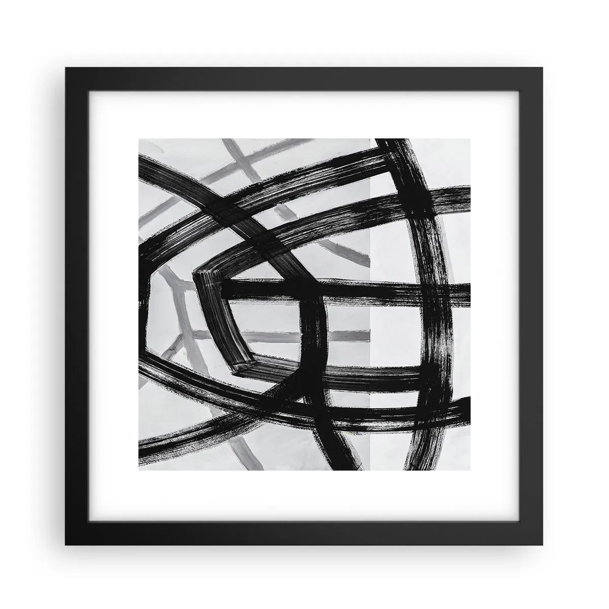 Plakat w czarnej ramie - Budowanie głębi - 30x30 cm