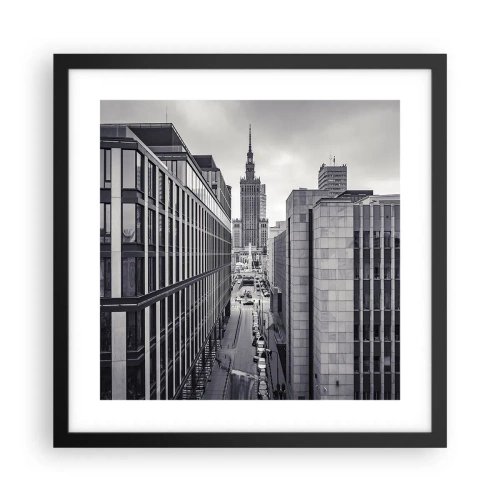 Plakat w czarnej ramie - Warszawska dolina - 40x40 cm