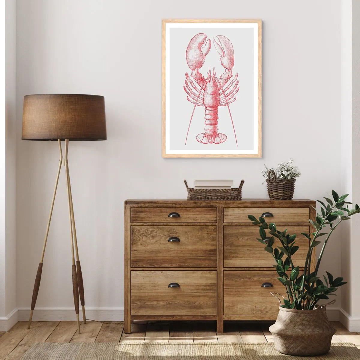 Plakat w ramie jasny dąb - Homar godny Homera - 61x91 cm