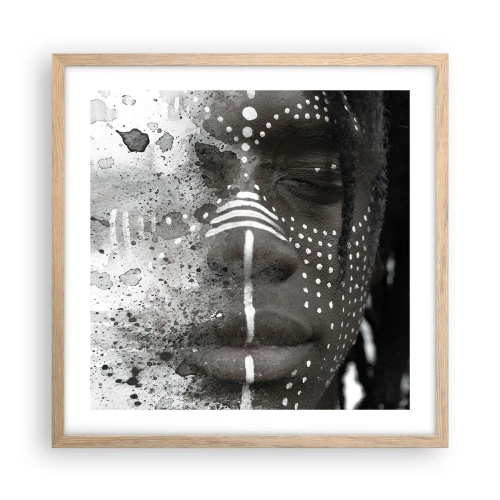 Plakat w ramie jasny dąb - Odkryj pierwotnego ducha - 50x50 cm