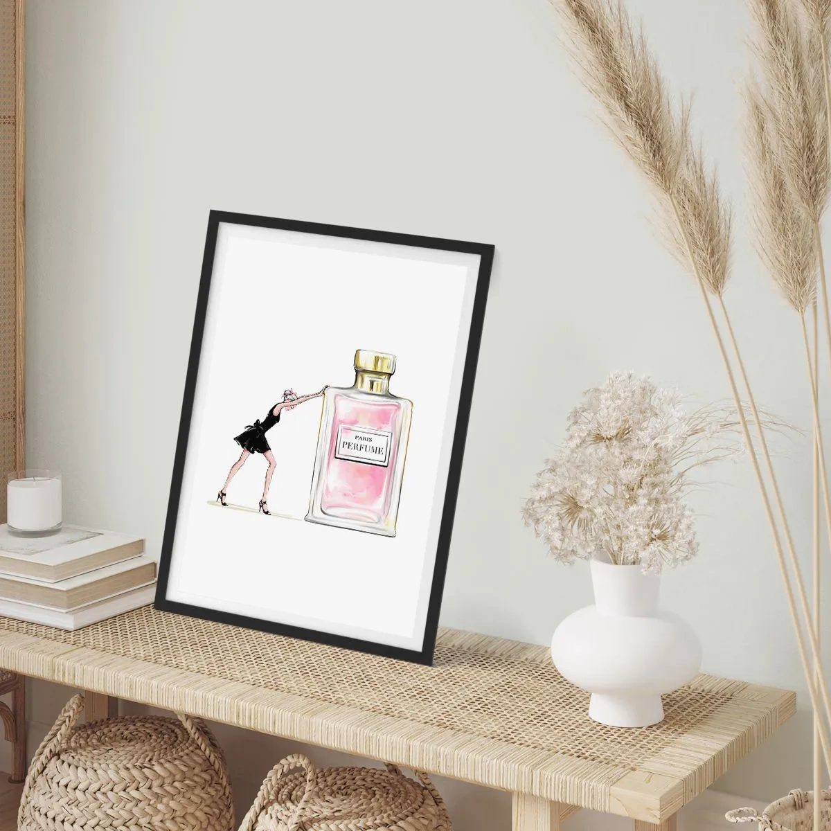 Plakat w czarnej ramie - Esencja kobiecości - 40x50 cm