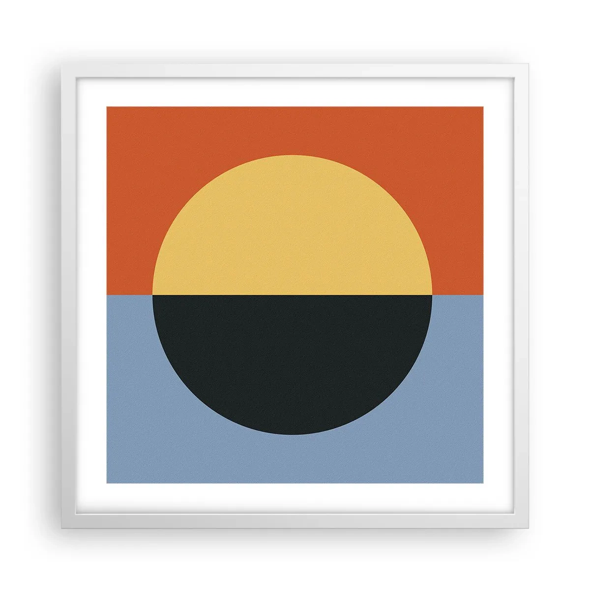 Plakat w białej ramie - Kompozycja ciepła i chłodu - 50x50 cm