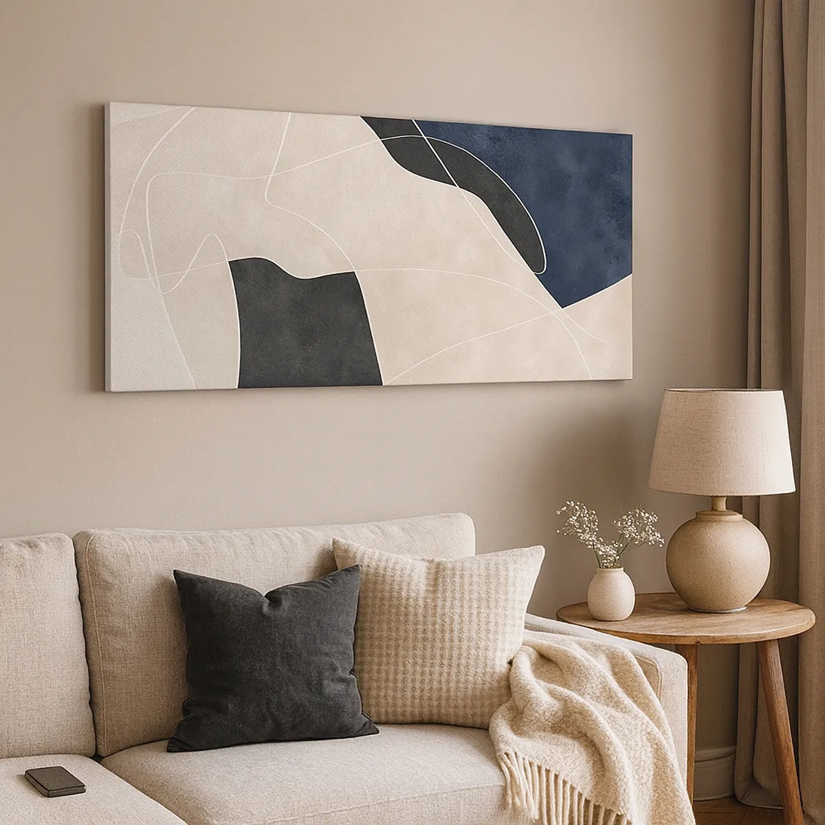 Obraz na płótnie - Kompozycja abstrakcyjna – kontrast barw - 30x30 cm