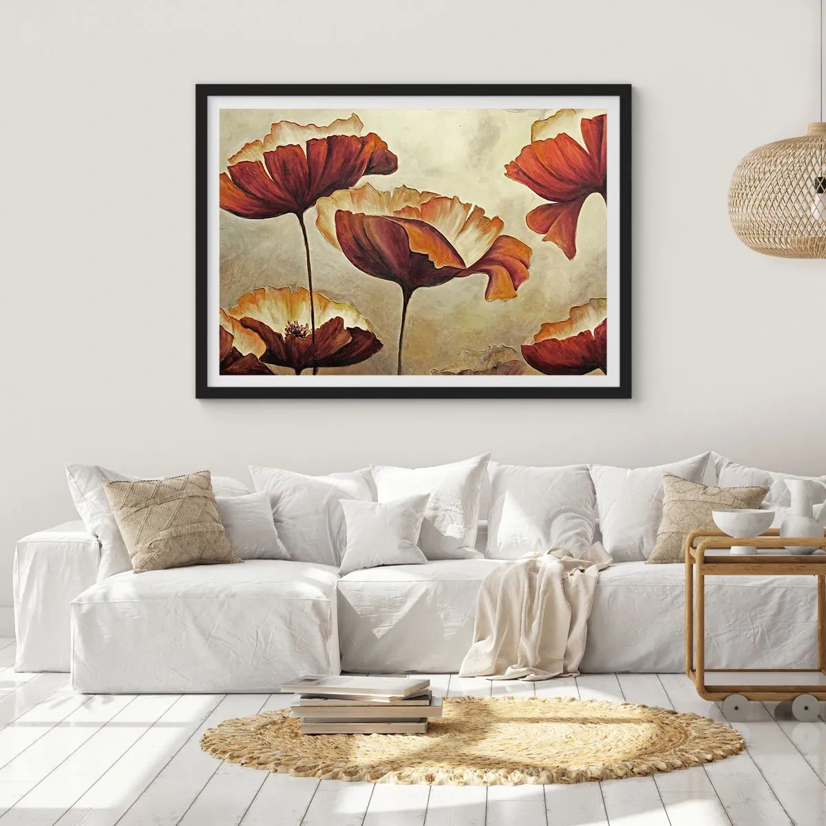 Plakat w czarnej ramie - Łąki łan - 50x40 cm