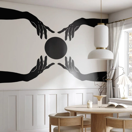 Fototapeta Premium Canvas - Tajemny znak - Ręce, Kula, Dłonie - 150x105 cm