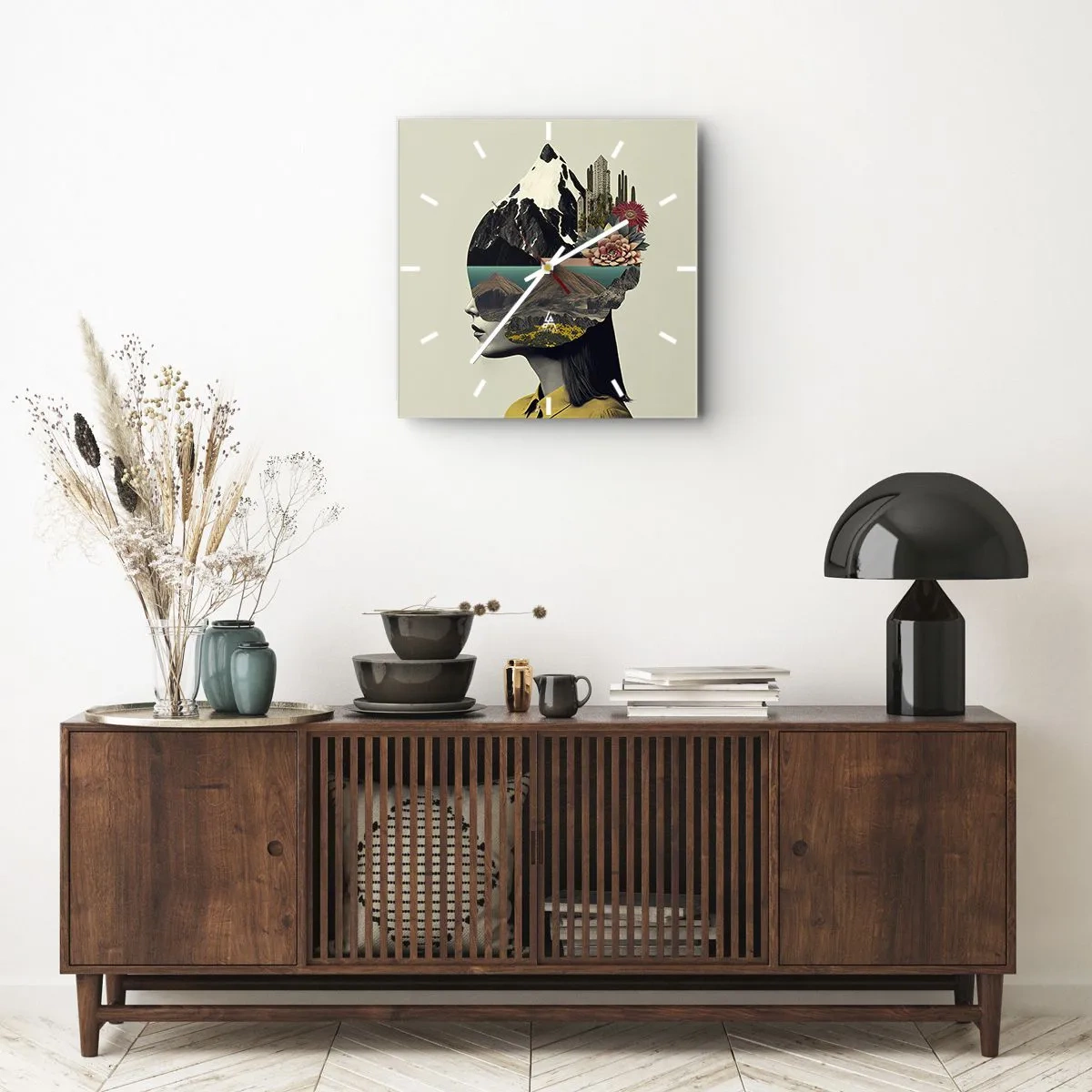 Zegar ścienny - Kobieta – zawsze tajemnica - 40x40 cm