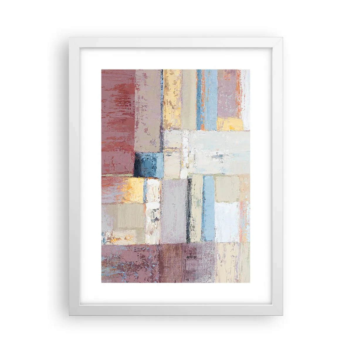 Plakat w białej ramie - Spokój geometrii - 30x40 cm