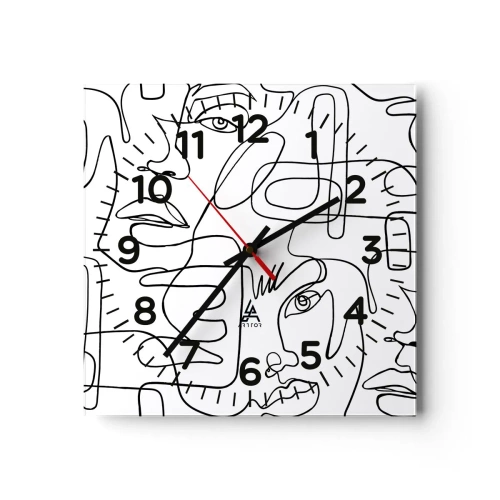 Zegar ścienny - W splątanych emocjach - 40x40 cm