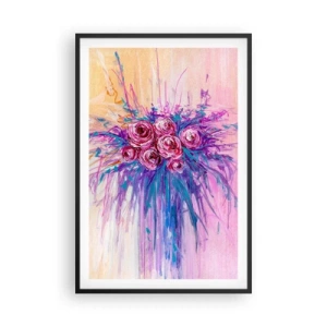 Plakat w czarnej ramie - Różana fontanna - 61x91 cm