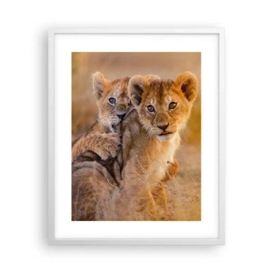 Plakat w białej ramie - Nie przeszkadzać! Bawimy się - 40x50 cm