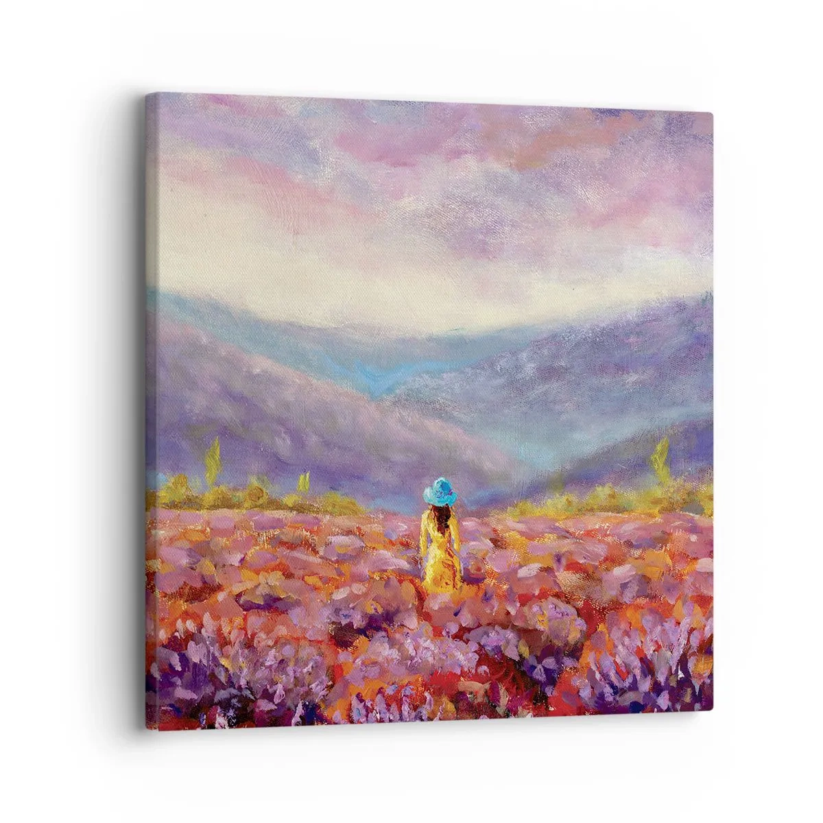 Obraz na płótnie - W lawendowym świecie - 30x30 cm