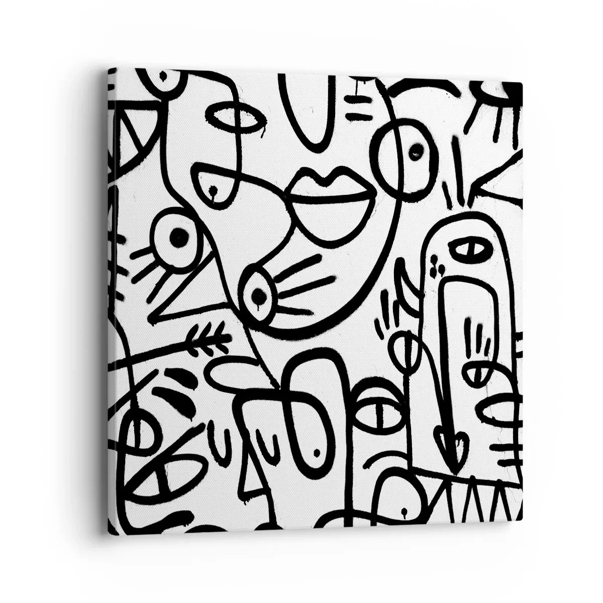 Obraz na płótnie - Twarze i miraże - 40x40 cm