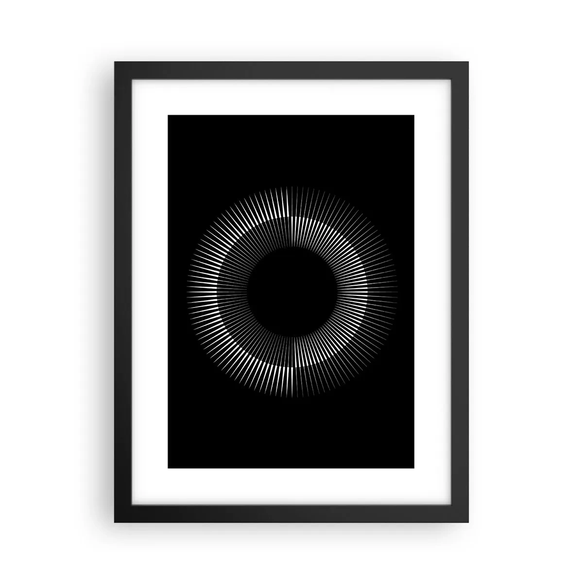 Plakat w czarnej ramie - Czarne Słońce - 30x40 cm
