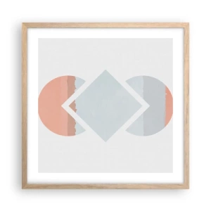 Plakat w ramie jasny dąb - Sytuacja jest jasna - 50x50 cm
