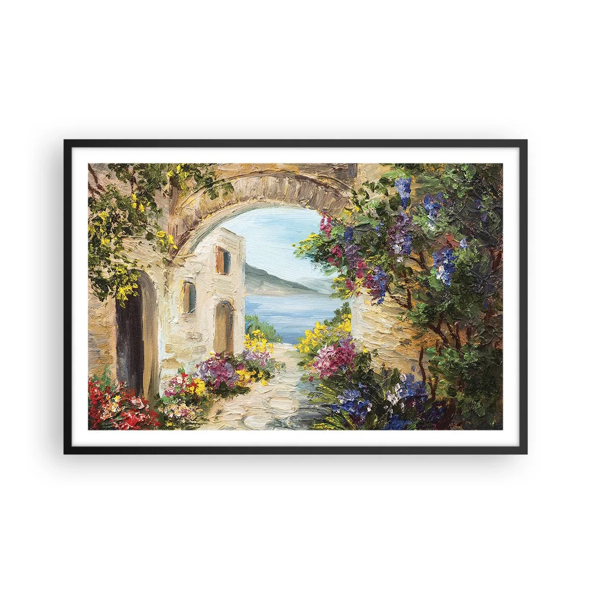 Plakat w czarnej ramie - Urok nadmorskiej prowincji - 91x61 cm