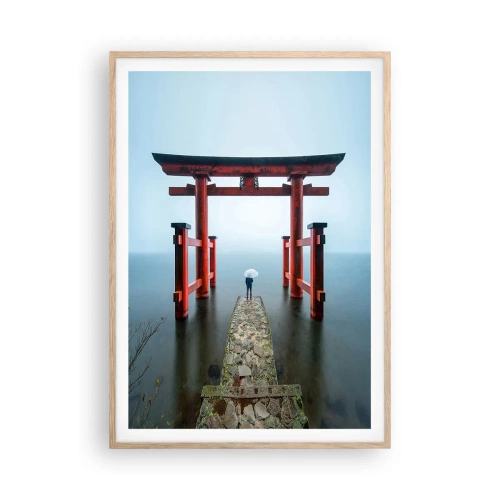 Plakat w ramie jasny dąb - Japońska zaduma - 70x100 cm