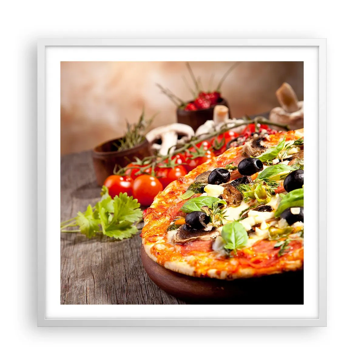 Plakat w białej ramie - Z tellurycznych ingrediencji - 60x60 cm