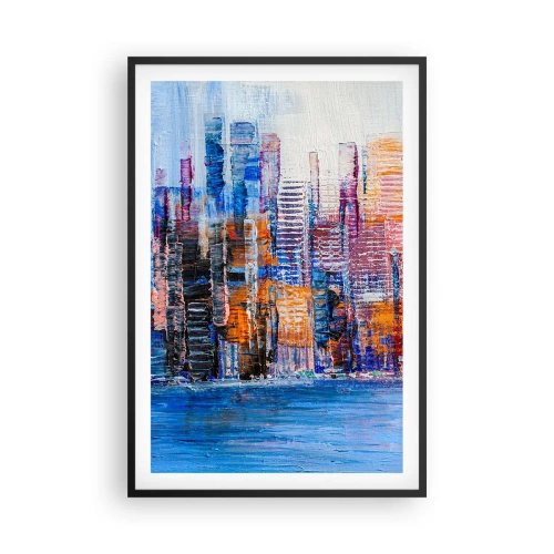 Plakat w czarnej ramie - Radosna metropolia - 61x91 cm