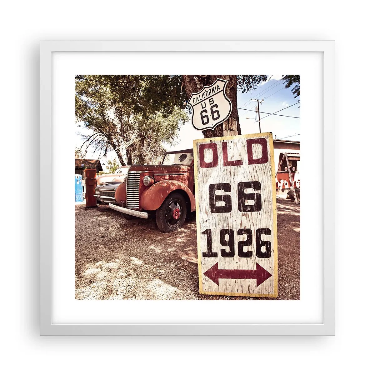 Plakat w białej ramie - Legenda amerykanskiej prowincji - 40x40 cm