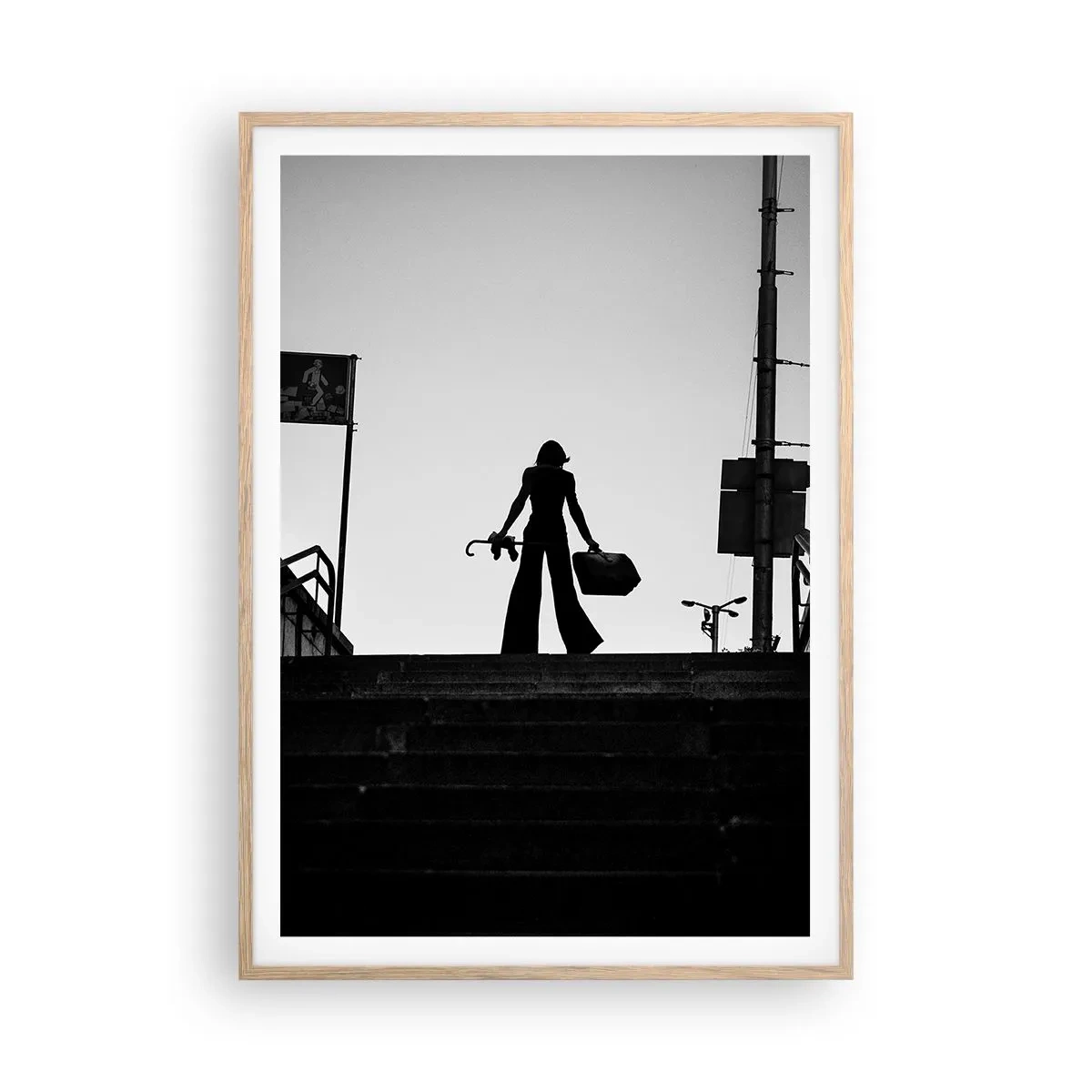 Plakat w ramie jasny dąb - Miejska wędrówka - 70x100 cm