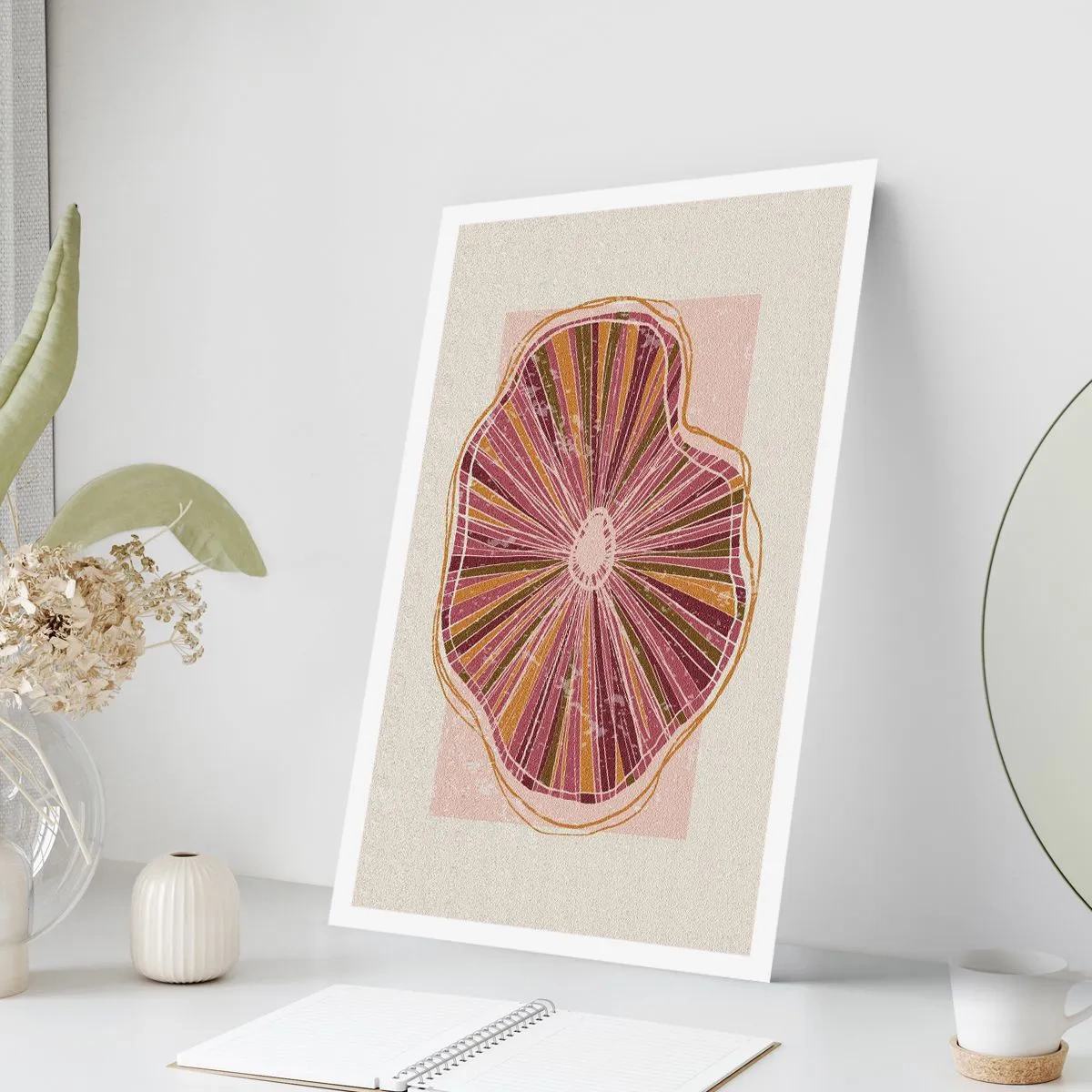 Plakat - Abstrakcja promienista - 61x91 cm