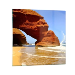 Obraz na szkle - Woda i wiatr przez tysiące lat - 40x40 cm