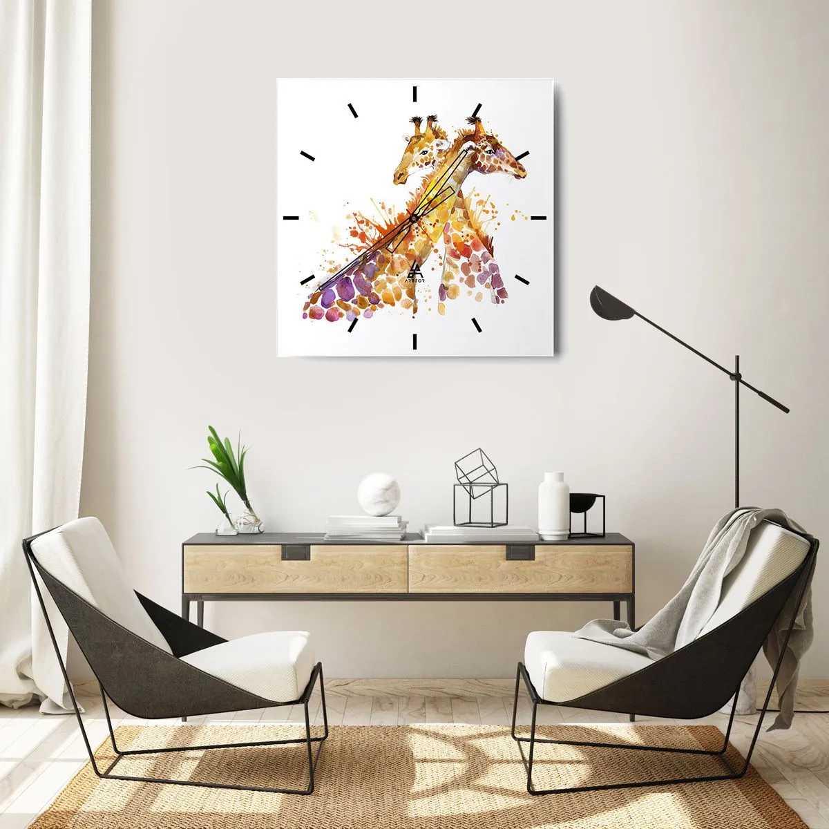 Zegar ścienny - Czy to jest przyjaźń czy to jest kochanie? - 30x30 cm