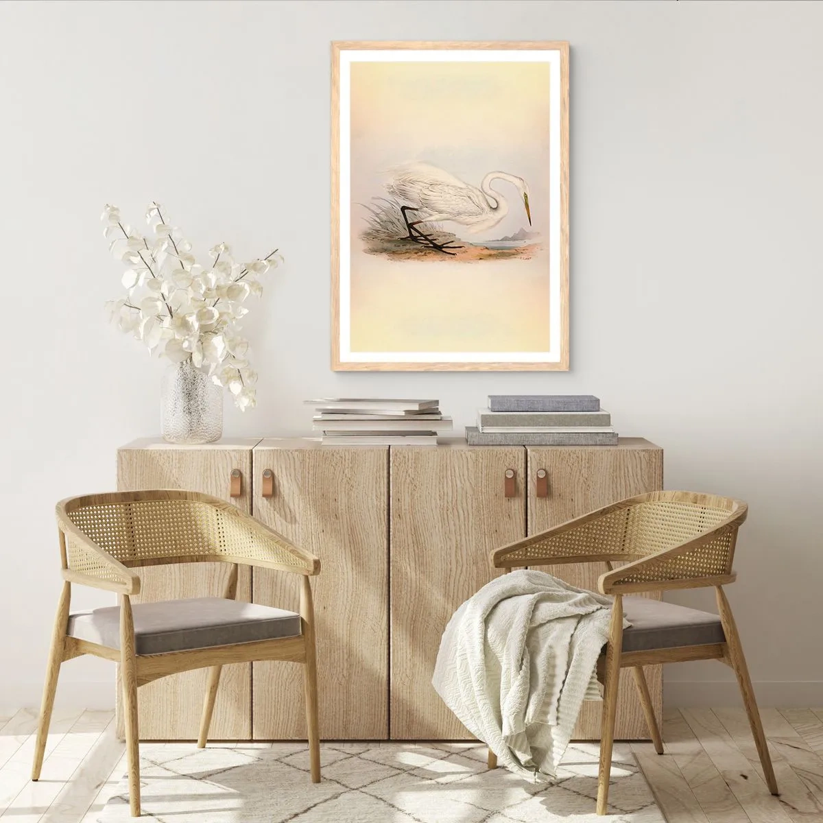 Plakat w ramie jasny dąb - Pani na szuwarach - 30x40 cm