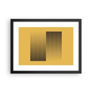 Plakat w czarnej ramie - Kwadratura przeciwieństw - 40x30 cm