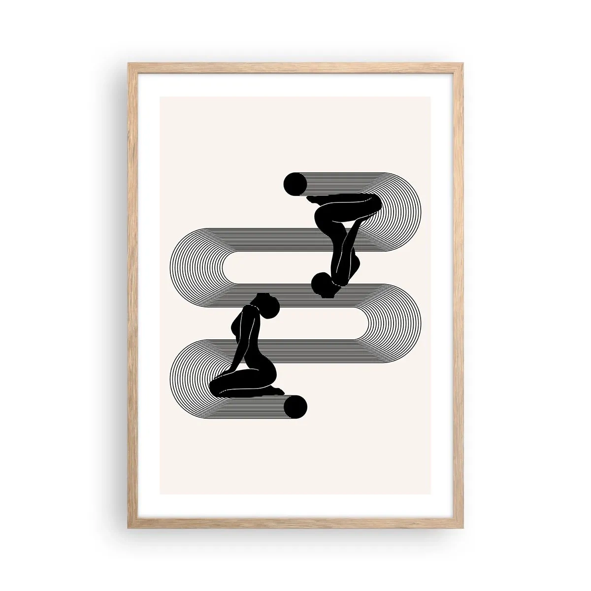 Plakat w ramie jasny dąb - Zmysłowa symetria - 50x70 cm