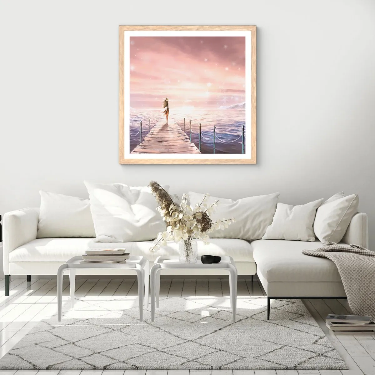 Plakat w ramie jasny dąb - W świetle marzenia - 40x40 cm