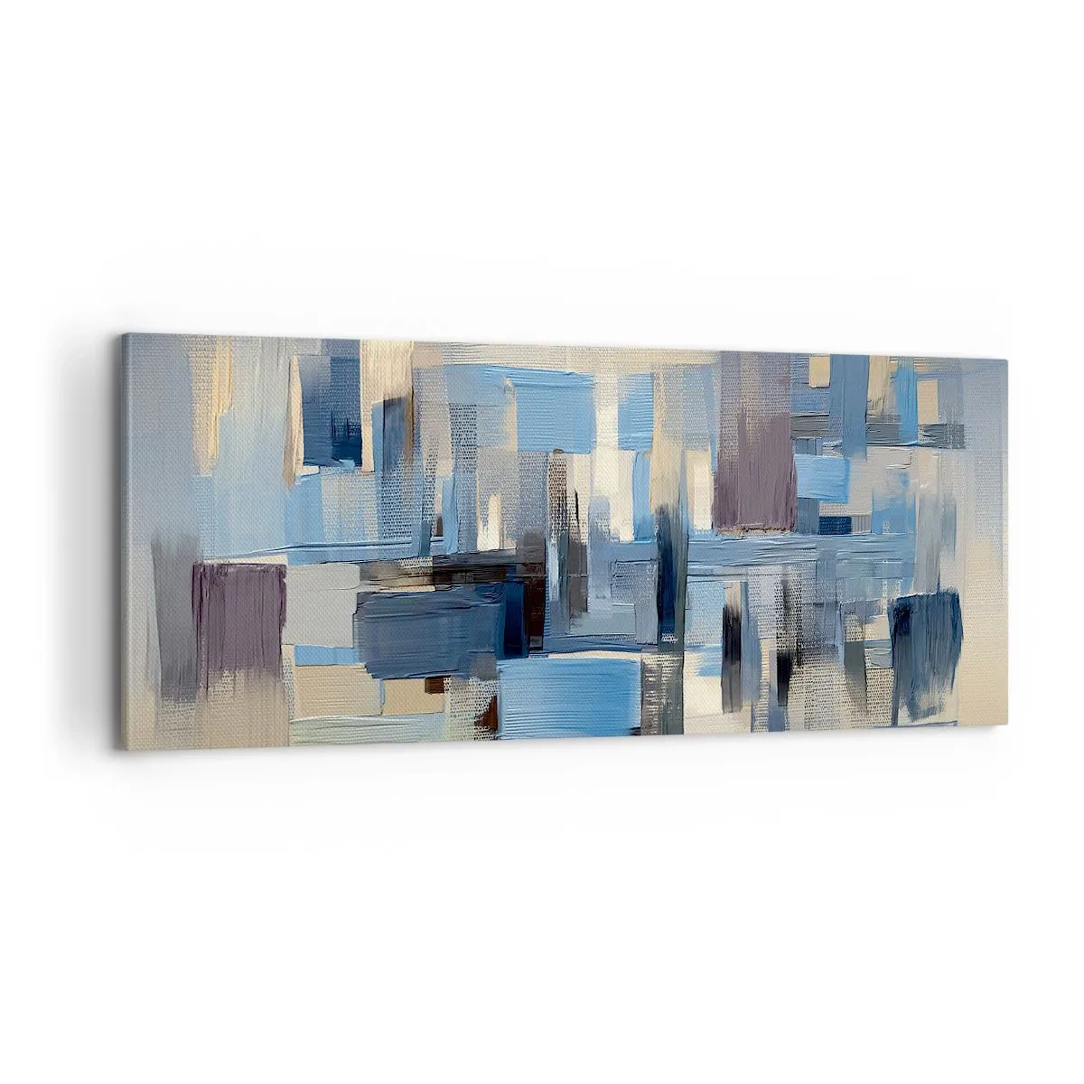 Obraz na płótnie - Błękitna konstrukcja - 100x40 cm