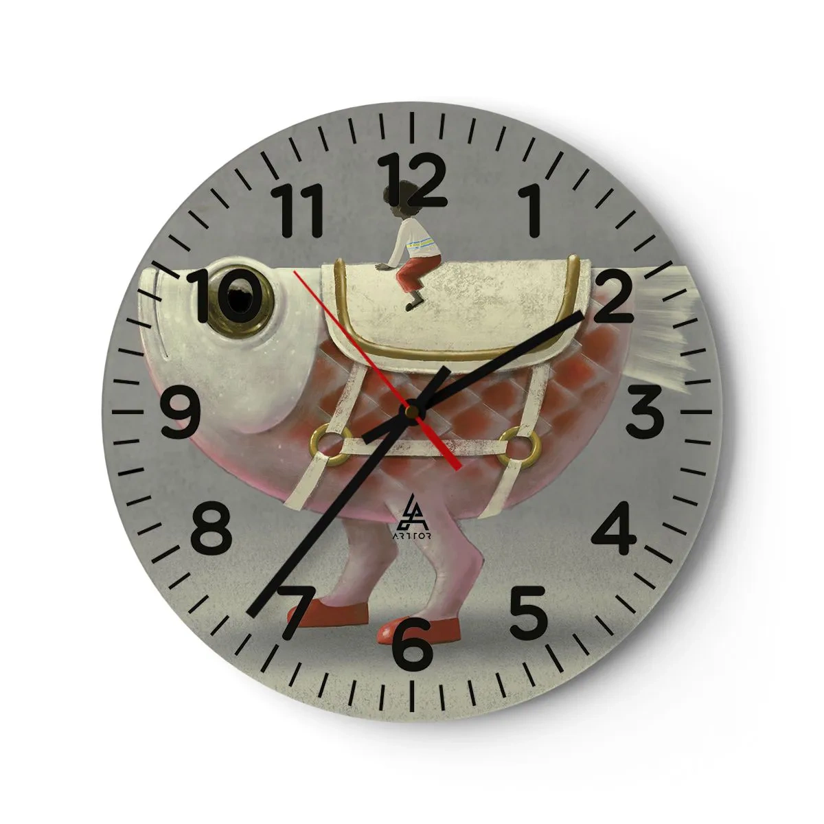 Zegar ścienny - Ryboński jeździec - 40x40 cm