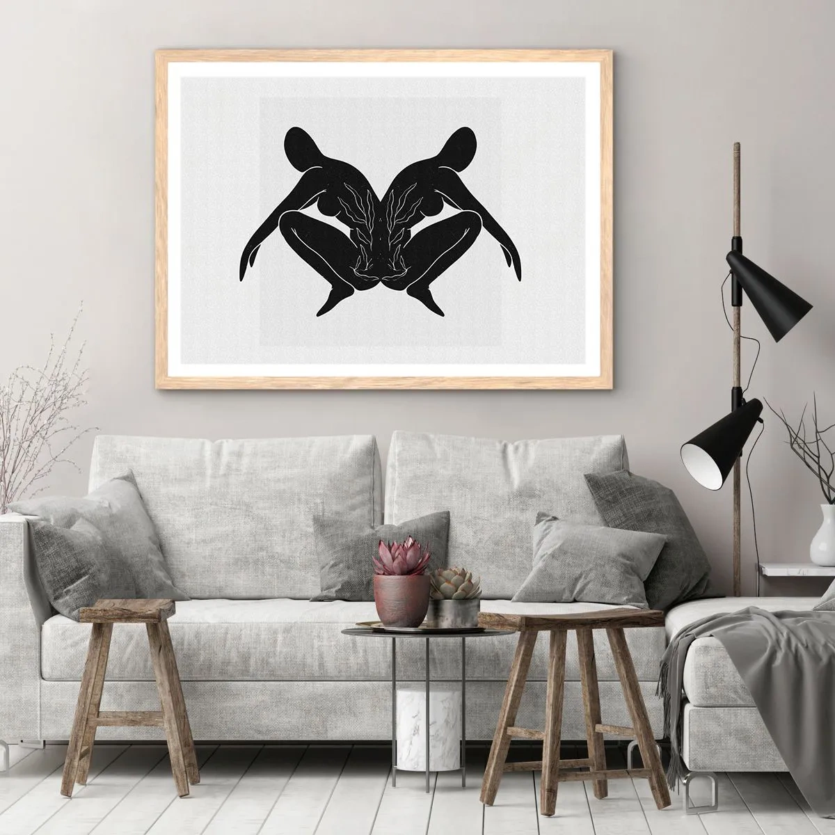 Plakat w ramie jasny dąb - Wspólna dusza - 100x70 cm